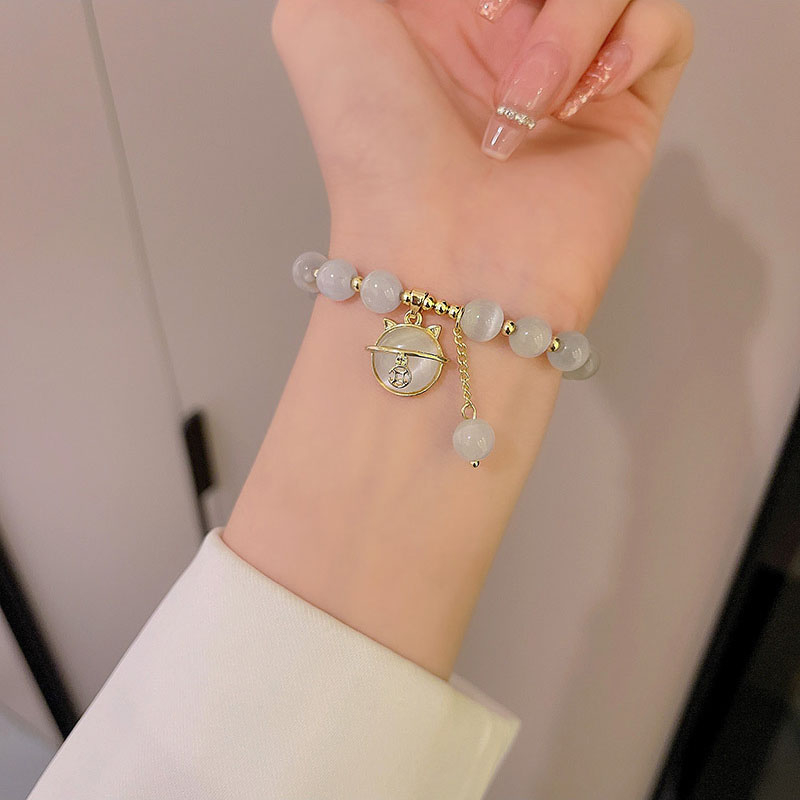 Kualitas Tinggi Mewah Opal Gelang Wanita Tembaga Uang kitten Bracelets