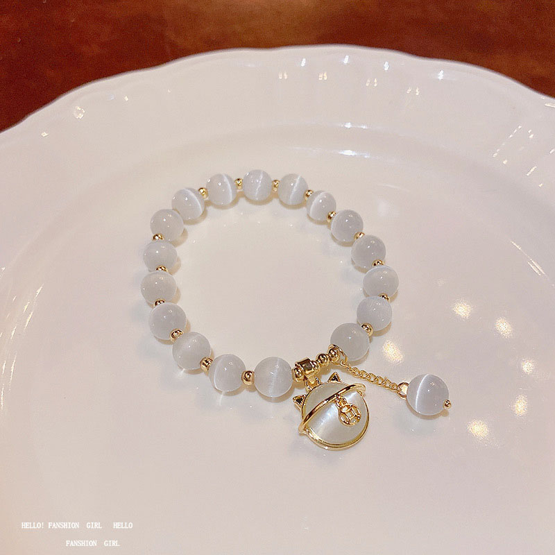 Kualitas Tinggi Mewah Opal Gelang Wanita Tembaga Uang kitten Bracelets