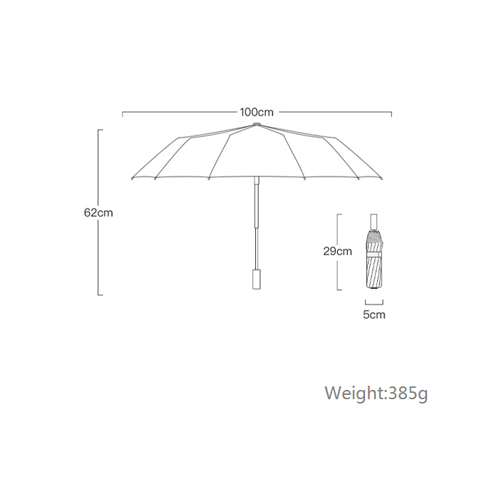 High quality 16bones Titanium Gold Umbrella Cover Gagang Kayu Tahan Badai Besar Anti UPF50+Umbrella Matahari Hujan Payung Lipat Hadiah Payung