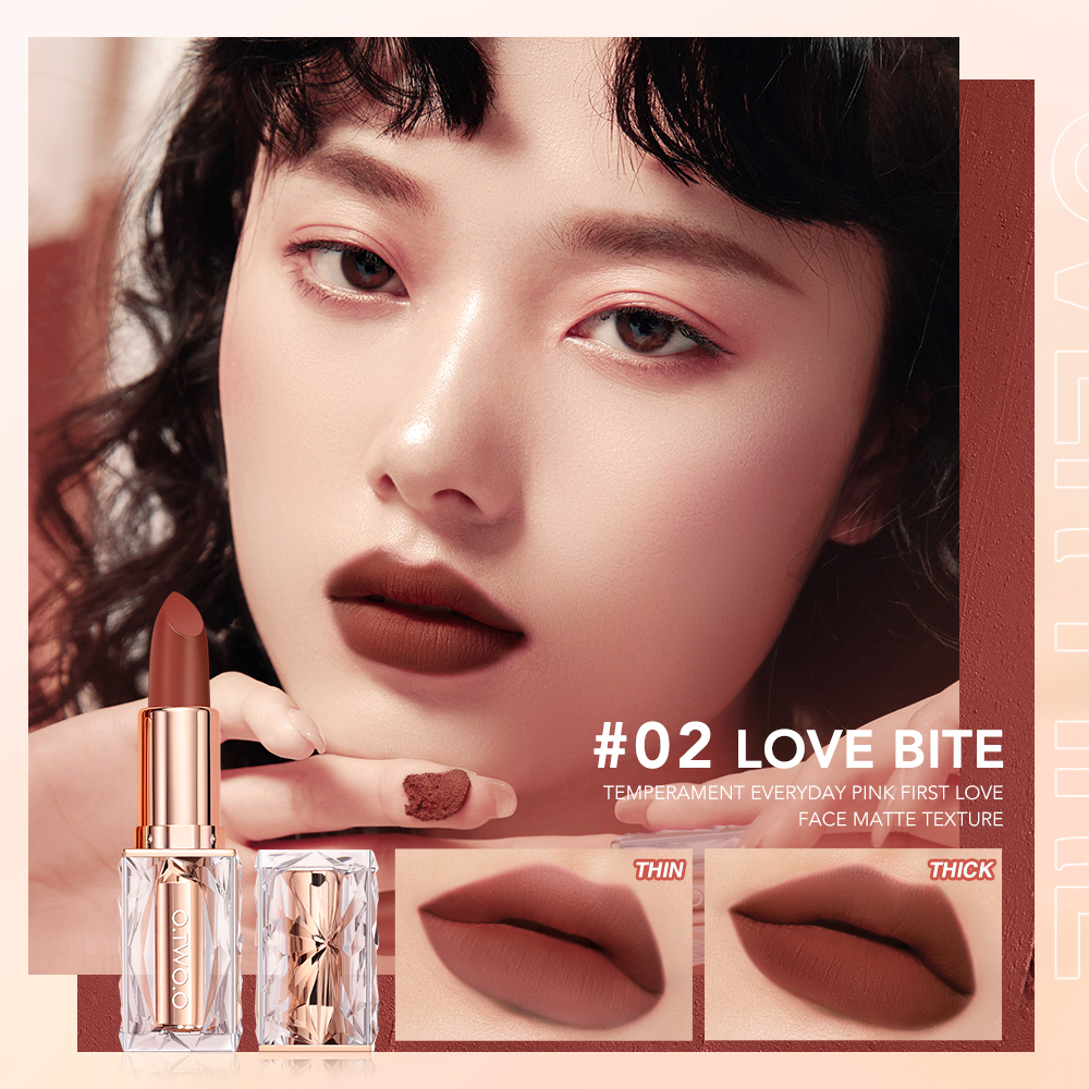 O.TWO.O Spun Gold Brocade Velvet Lipstick Matte Long Lasting