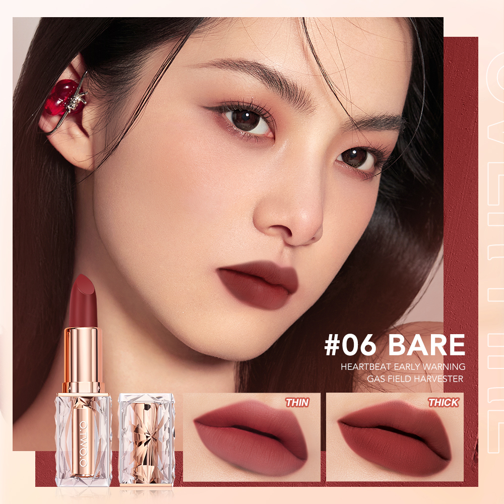 O.TWO.O Spun Gold Brocade Velvet Lipstick Matte Long Lasting