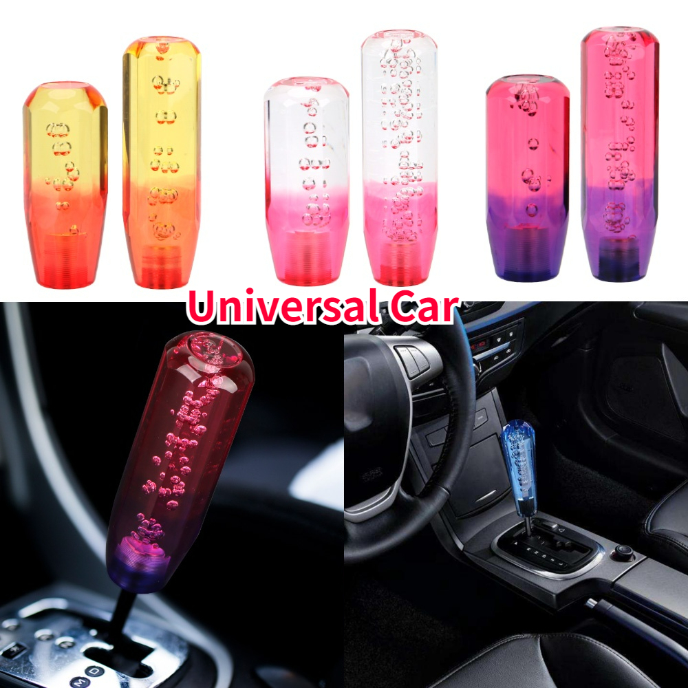 15cm Universal Racing Mobil Gelembung Gear Shift Knob Dengan Lampu LED Mobil Akrilik Shifter Gear Shift Head Dengan Mur Sekrup