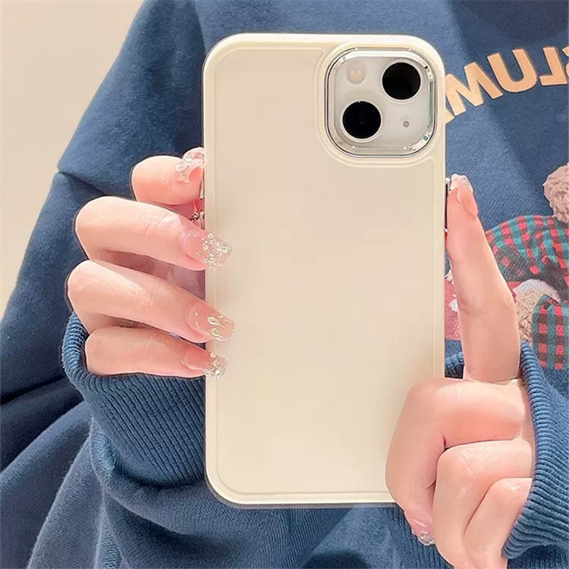 luxury silicon soft TPU + plating camera case for iPhone 11 12 Pro max X XS MAX XR 7 8 PLUS SE 2022 2020 High quality shockproof back cover case