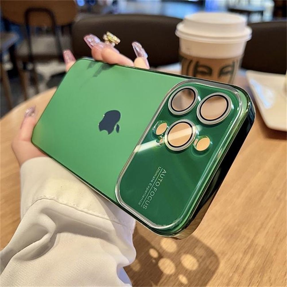 New Simple Advanced Electroplated Frosted glass 8K Lens Window Original Phone Case For iPhone 14 13 12 11 Pro Max Phone Case 14Promax 13Promax 12Promax Anti drop Phone Case