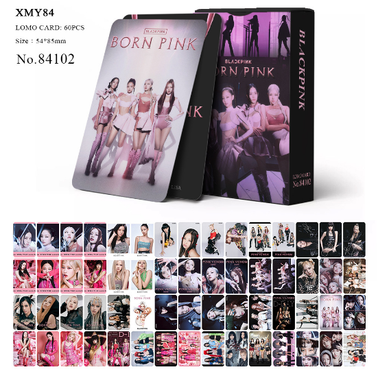 60pcs/box BP Album Pink VENOM BORN Pink SHUT DOWN Photocards Lisa Jennie Jisoo Rose Kartu Lomo Hitam Pink Kpop Postcards READY STOCK Blackpink Blackpink