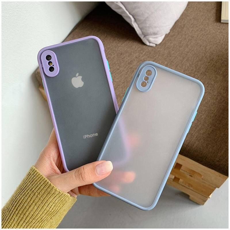 IPHONE Casing Matte Transparan Untuk iPhone11 Pro MAX X XS MAX XR Shockproof soft color tpu back cover cases iPhone11 iPhoneXS iPhonexr