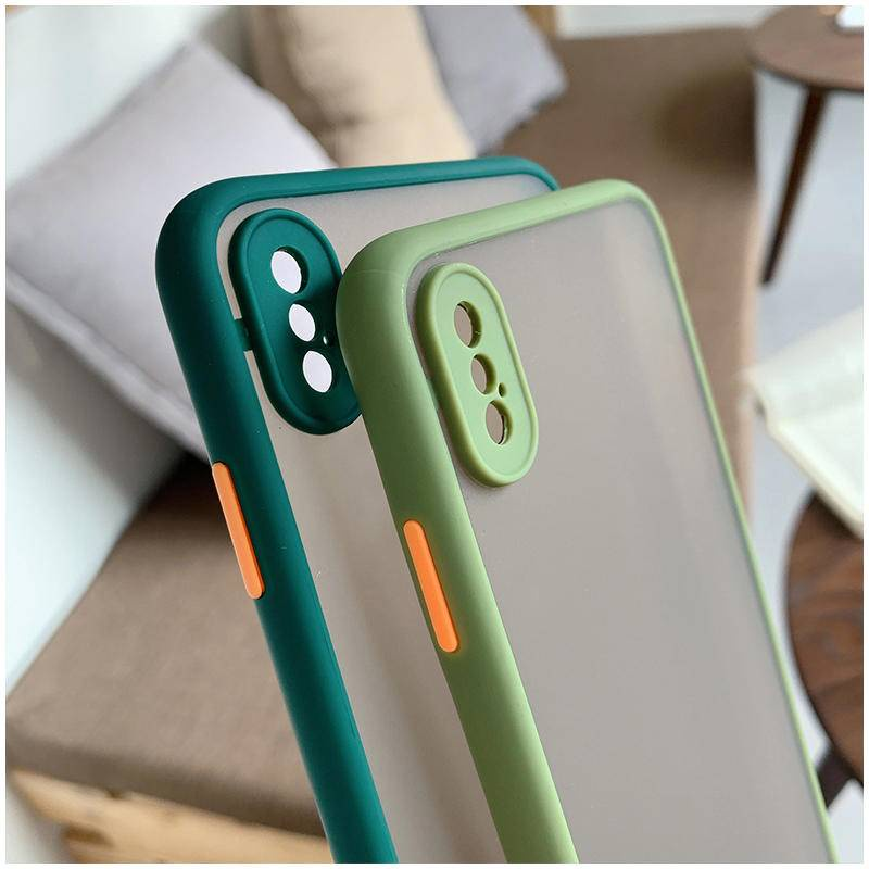 IPHONE Casing Matte Transparan Untuk iPhone11 Pro MAX X XS MAX XR Shockproof soft color tpu back cover cases iPhone11 iPhoneXS iPhonexr