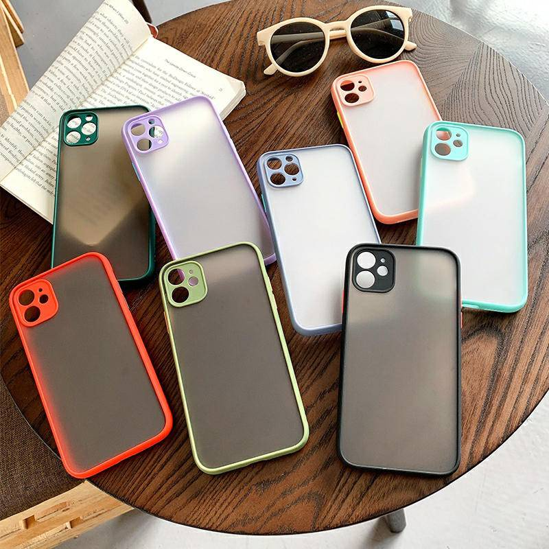 IPHONE Casing Matte Transparan Untuk iPhone11 Pro MAX X XS MAX XR Shockproof soft color tpu back cover cases iPhone11 iPhoneXS iPhonexr