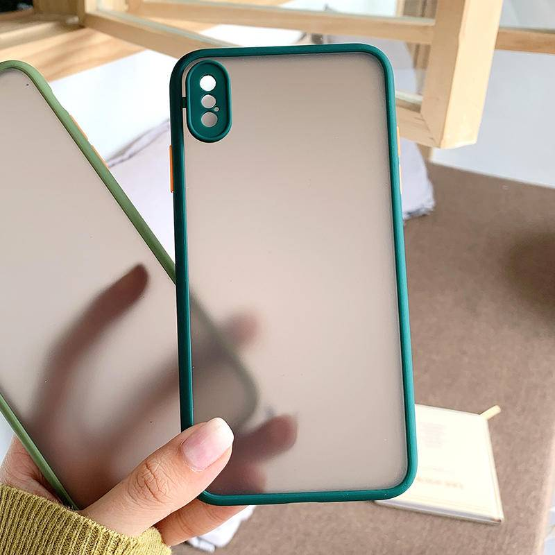 IPHONE Casing Matte Transparan Untuk iPhone11 Pro MAX X XS MAX XR Shockproof soft color tpu back cover cases iPhone11 iPhoneXS iPhonexr