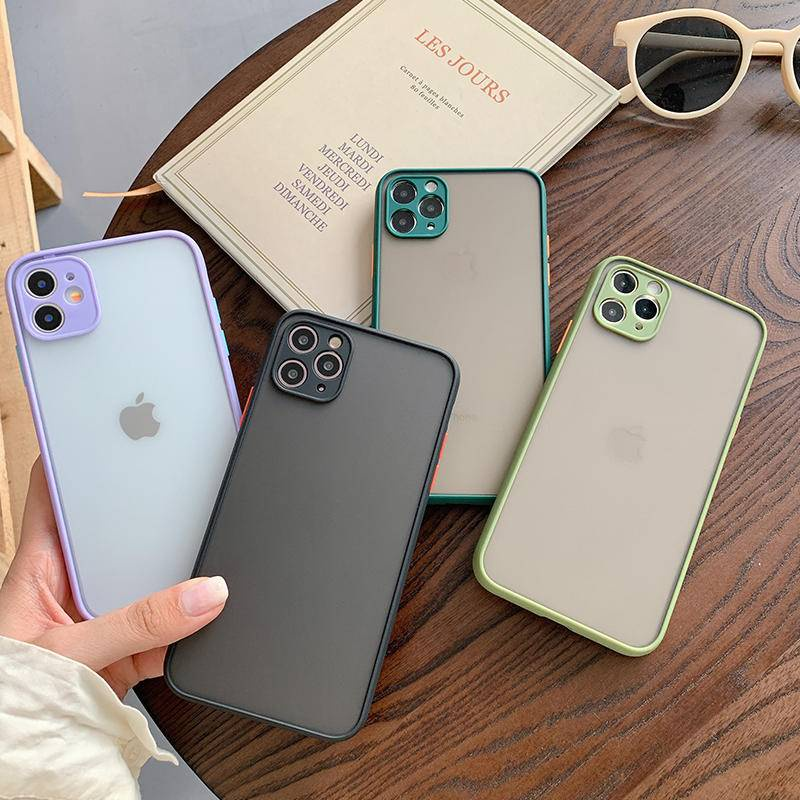 IPHONE Casing Matte Transparan Untuk iPhone11 Pro MAX X XS MAX XR Shockproof soft color tpu back cover cases iPhone11 iPhoneXS iPhonexr