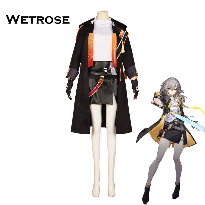 【Wetrose】 Ready Stock Honkai: Star Rail Game Cosplay Costume Trailblazer Stella Stelle Wanita Halloween Kostum Full Set