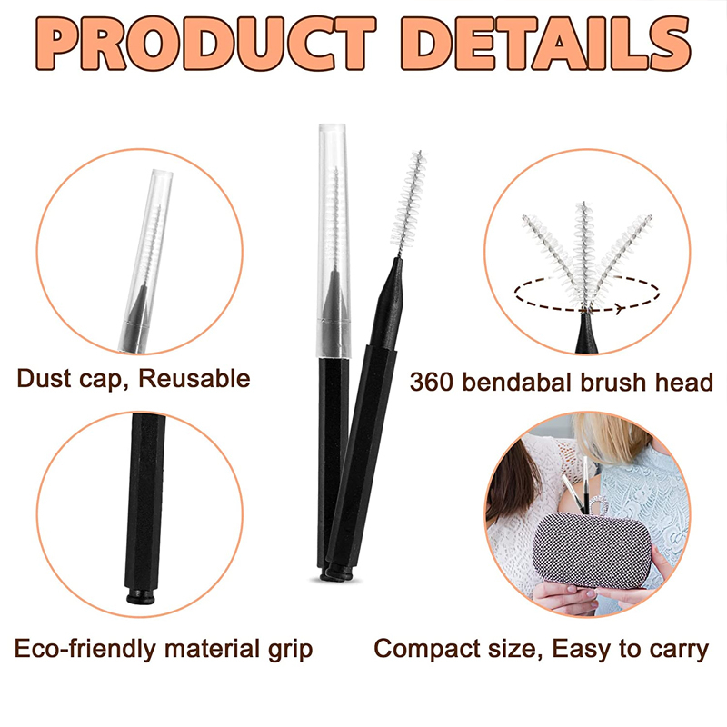 Sikat Alis Mini Brow Perm Brush Disposable Brow Lifting Brushes Bendable Micro Eyelash Brush Aplikators Alat Makeup