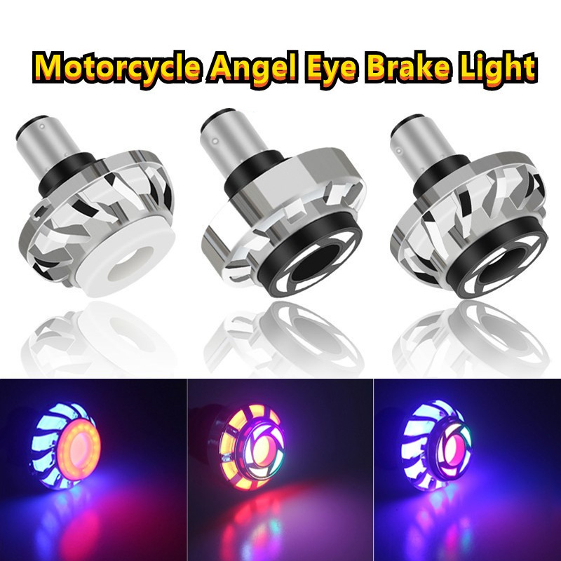 Lampu Sepeda Motor LED Rem Ekor Angel Eye Lampu Elektrik Universal Tail Lamps Scooter Rear Lamp Aksesoris Motor