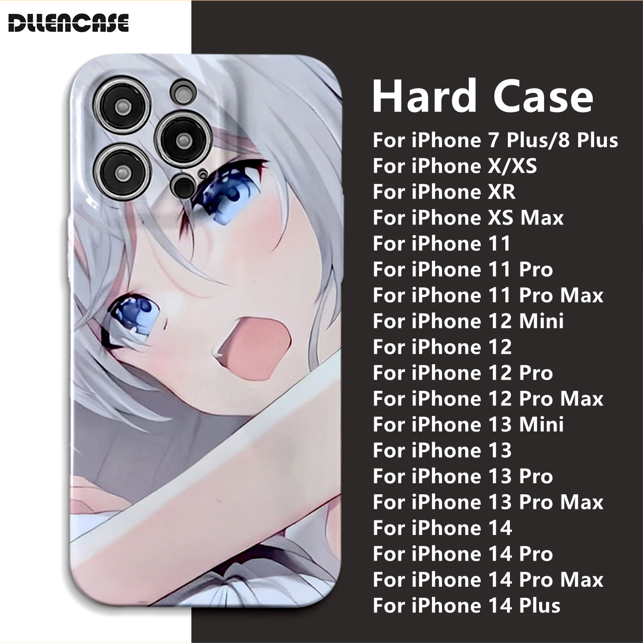 Dllencase Kompatibel Untuk iPhone 14 Pro Max 13pro Max13 /12 /11Seri Baru Film Trendi Cangkang Hard Case, Tahan Guncangan Dan Jatuh, Dengan Nuansa premium E036