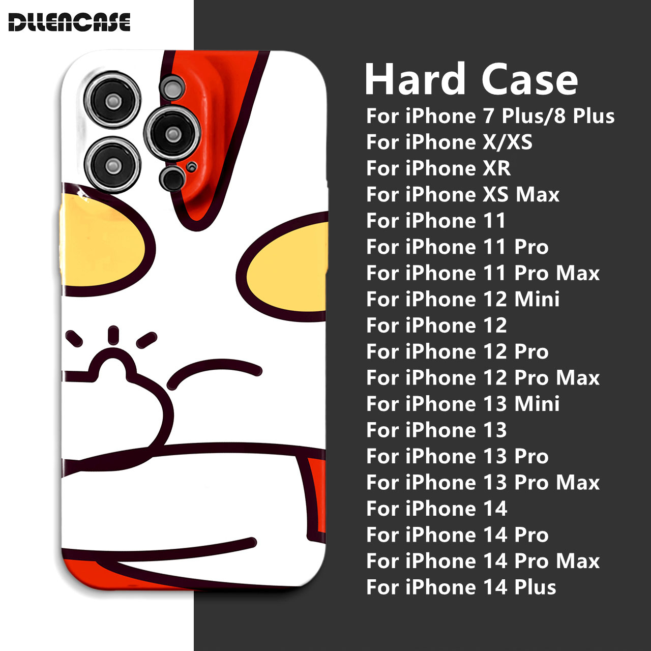 Dllencase Kompatibel Untuk iPhone 14 Pro Max 13pro Max13 /12 /11Seri Baru Film Trendi Cangkang Hard Case Tahan Guncangan Dan Jatuh, Dengan Nuansa premium E042