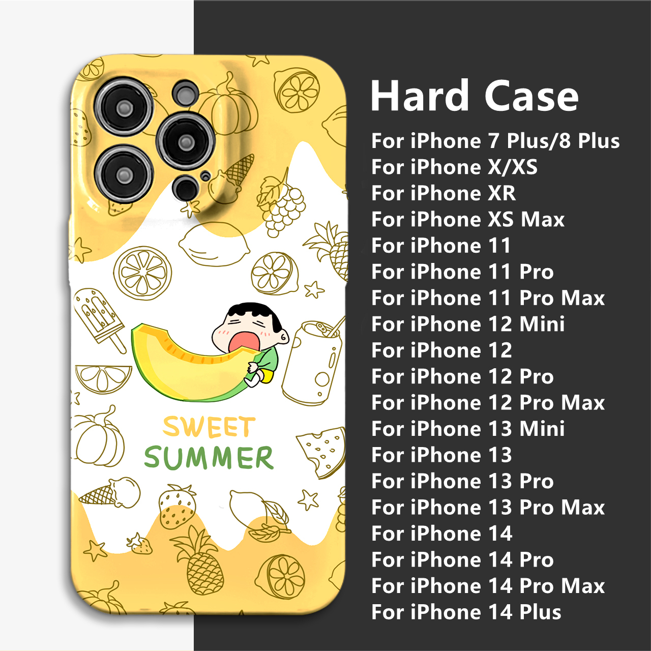 Dllencase Kompatibel Untuk iPhone 14 Pro Max 13pro Max13 /12 /11Seri Baru Film Trendi Cangkang Hard Case, Tahan Guncangan Dan Jatuh, Dengan Nuansa premium E095