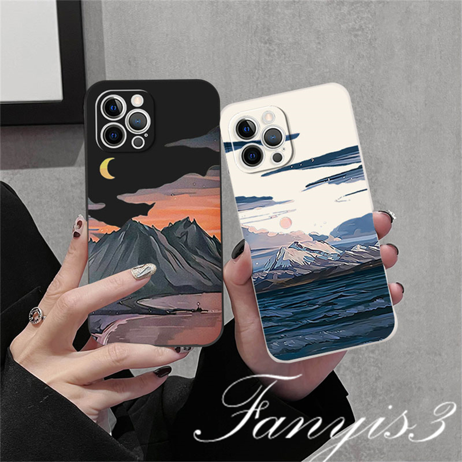 Casing Infinix Note 12 10Pro Hot 20 12 11 10 Play Hot 20 20s 12 12i 20i 11 2022 Smart 6 5 2020 Setting Sun Hill Phone Case Silicon Soft Sarung Pelindung