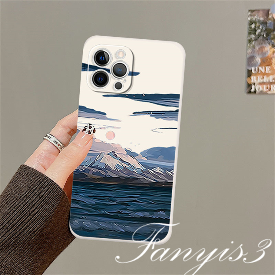 Casing Infinix Note 12 10Pro Hot 20 12 11 10 Play Hot 20 20s 12 12i 20i 11 2022 Smart 6 5 2020 Setting Sun Hill Phone Case Silicon Soft Sarung Pelindung