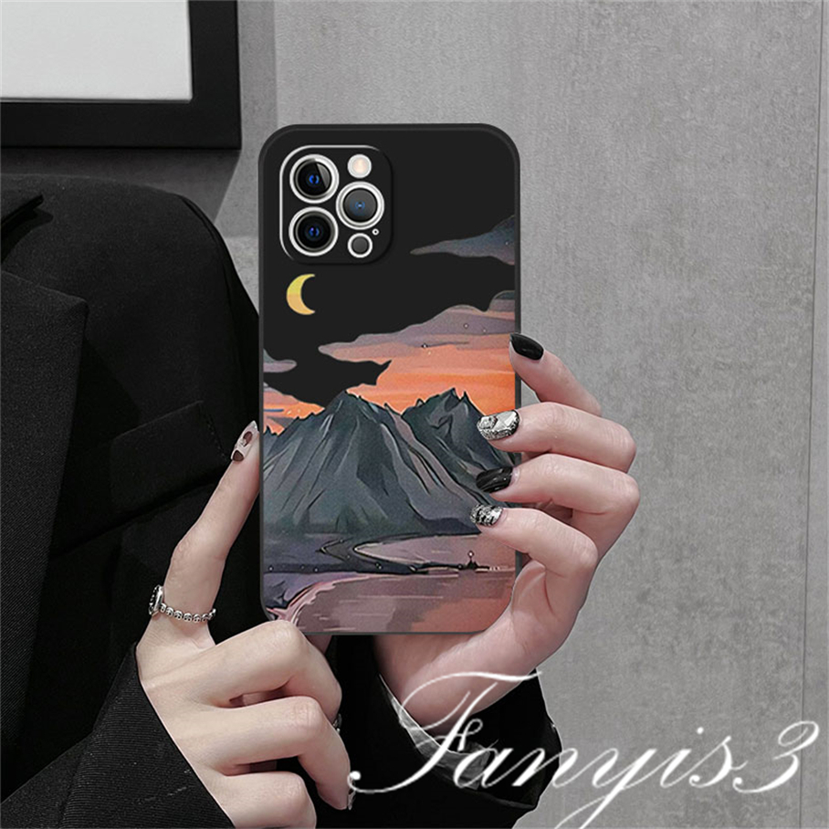 Redmi 12C A1 Plus Note 11 Pro+ 11 11s 10 10s 9 9s 8Pro 10A 10C 10 9C 9A 9T Xiaomi 11Lite 11TPro Poco X3Pro X3NFC Setting Sun Hill Phone Case Silicon Soft Cover Pelindung