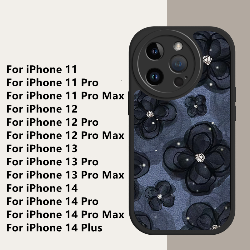 Dllencase Untuk iPhone Case Kompatibel Untuk iPhone 14pro Max14Plus Untuk iPhone 13pro Max11 /12 /13/Pro/Pro Max Silikon Lembut Shockproof Case Cover C193