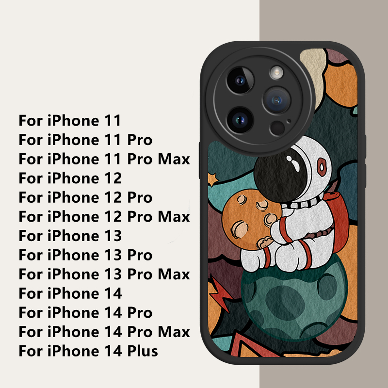 Dllencase Untuk iPhone Case Kompatibel Untuk iPhone 14pro Max14Plus Untuk iPhone 13pro Max11 /12 /13/Pro/Pro Max Silikon Lembut Shockproof Case Cover C197/C198