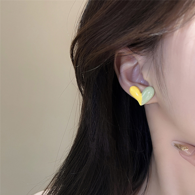 Ins Style Anting Warna Kontras Musim Panas Manis Anting Desain Baru