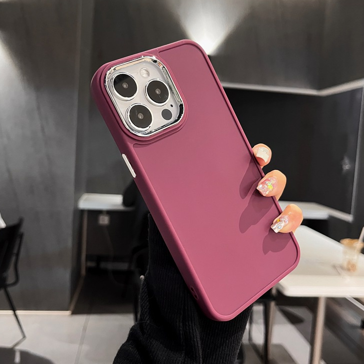 Electroplated Lens Frame Silicone Soft Case IPhone 6S Plus 7 8 14 Plus 7+ 8+ XR XS Max 11 12 13 14 Pro Max SE 2020 Women's Gift Purple Pretty Phone Case