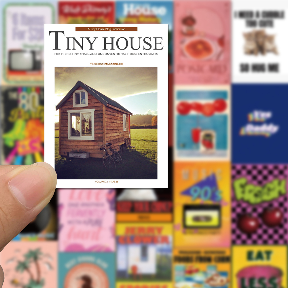 [in Stock] 40 Pcs Amerika retro 90s Majalah Penutup Stiker Indah Tangan Buku Besar Susu Teh Cangkir Ponsel case Dekorasi Tahan Air Stiker