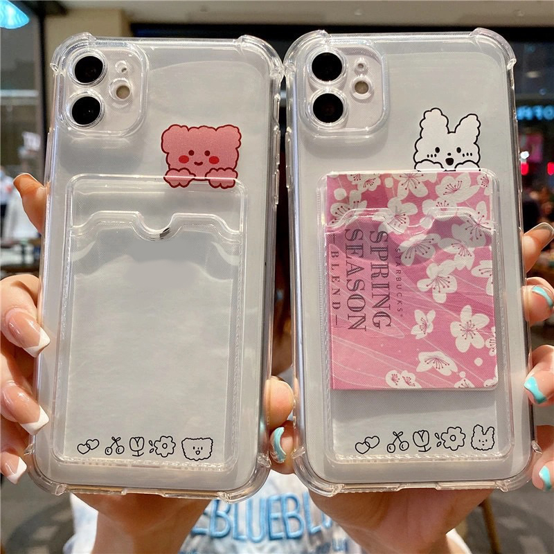 Soft Case Hp Transparan Tahan Goncangan Untuk Iphone 6 / 6s / 7 / 8plus / 11promax / Xr / X / Xs Max / Se 2020