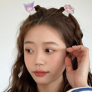 【Bayar di tempat】Hiasan Kepala Laser Sanrio Hair Claw Clip Lucu Sederhana Serbaguna Klip Rambut Rusak