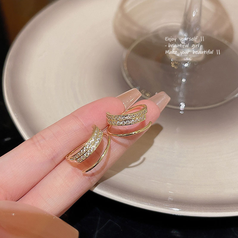 Hot Jual Anting Benang Memutar Jarum Perak925 Untuk Wanita Fashion Giwang Telinga Zirkon Mewah