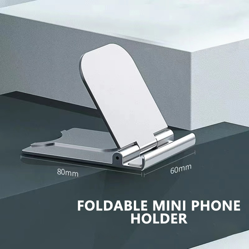 Stand Holder HP Handphone phone holder desktop stand asli disesuaikan desain lipat Hitam Portable Foldable dudukan telepon desktop Sudut dapat disesuaikan