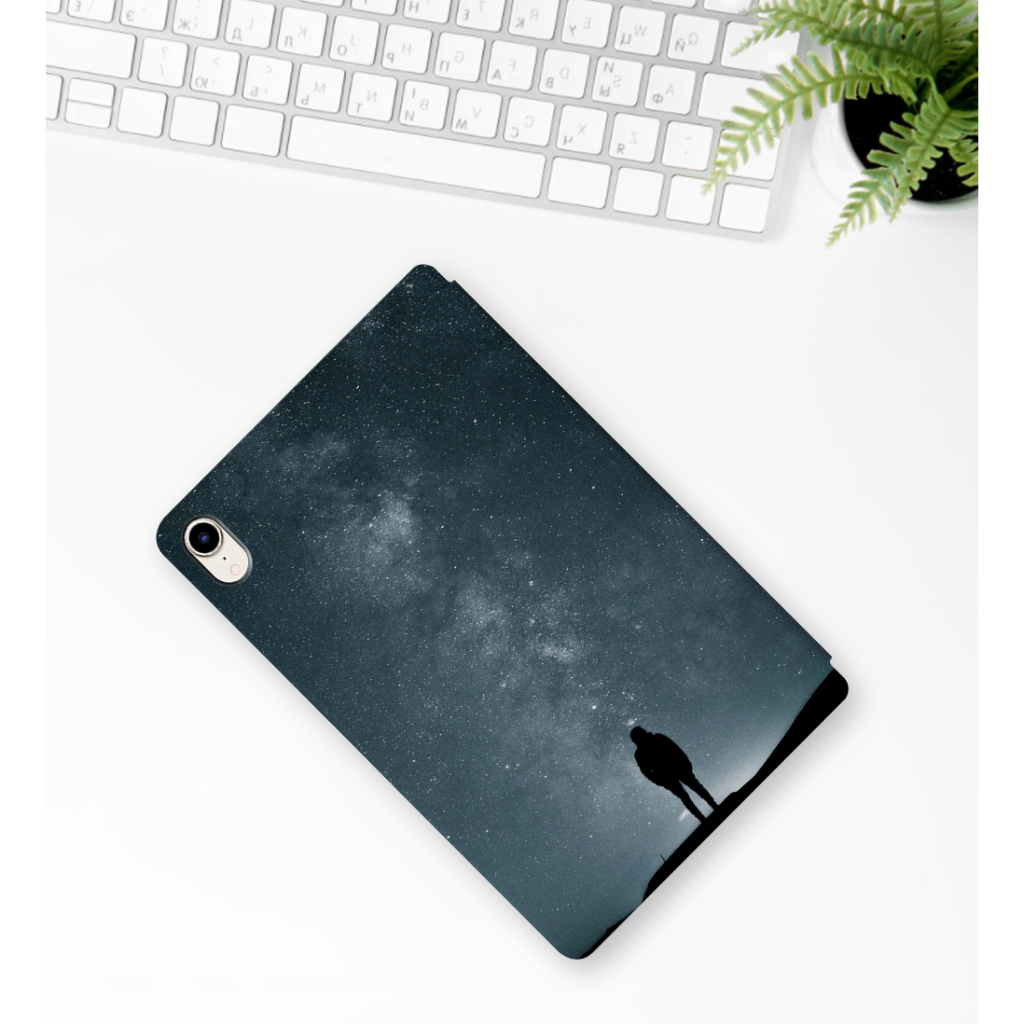 Untuk iPad Mini6 (2021) 8.3 &quot;A2568 iPad Mini5 4 3 2 1 7.9&quot; Kualitas Tinggi Tablet Pelindung Fit Case Fashion Dicat Langit Berbintang Terang Galaxy Flip Fold Stand Cover