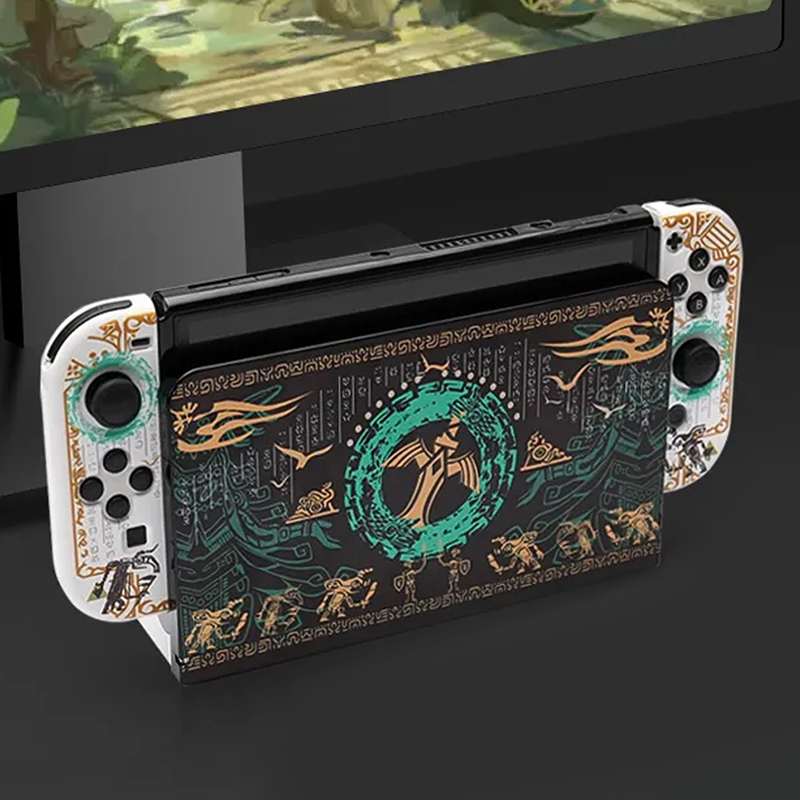 Funda Case Nintendo Switch Dockable Zelda Tears of Kingdom Pelindung Shell Cover Untuk OLED JoyCon Controller Case NS Switch