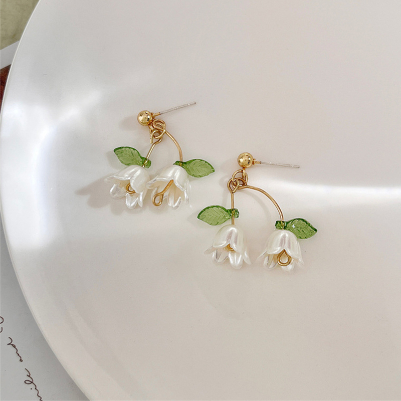 Anting Lily Valley Akrilik Anting Prancis Temperamen Musim Panas