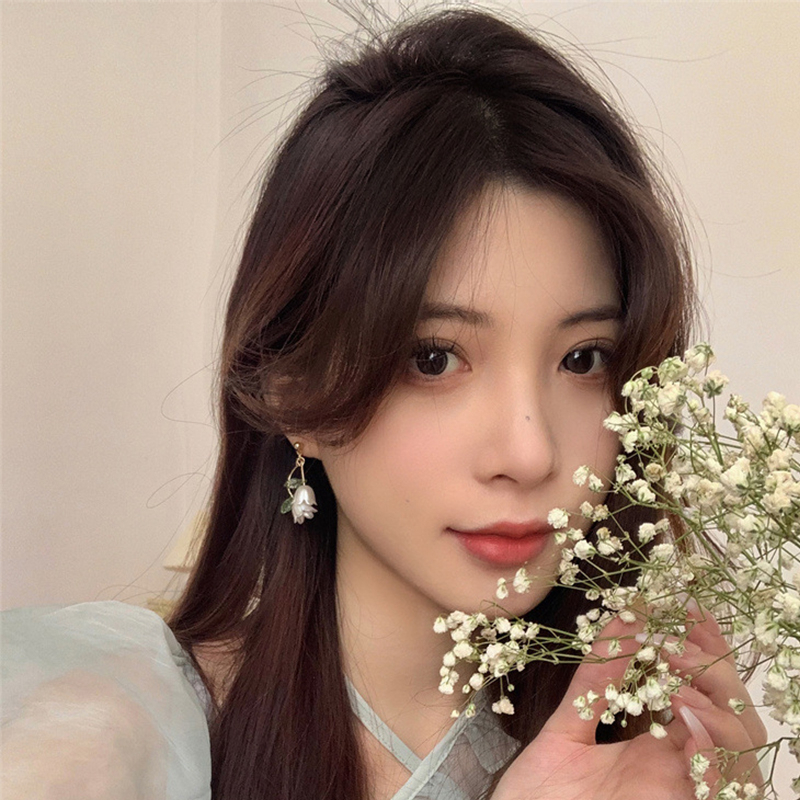 Anting Lily Valley Akrilik Anting Prancis Temperamen Musim Panas