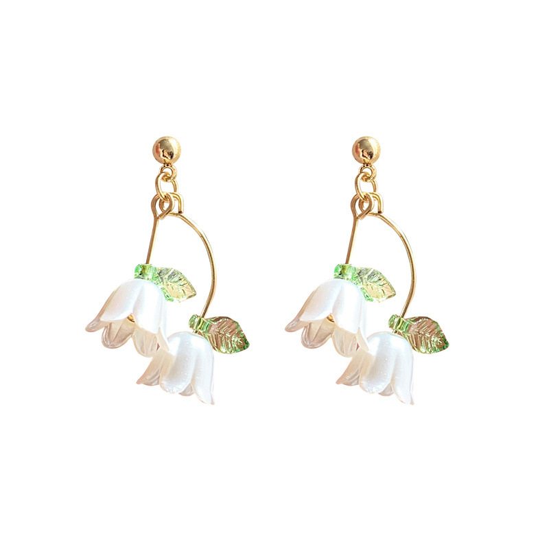 Anting Lily Valley Akrilik Anting Prancis Temperamen Musim Panas