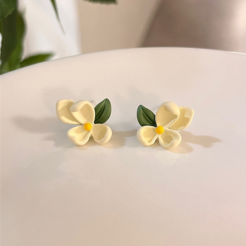 Cream Kuning Gardenia Manis Anting Desain Niche Anting Wanita