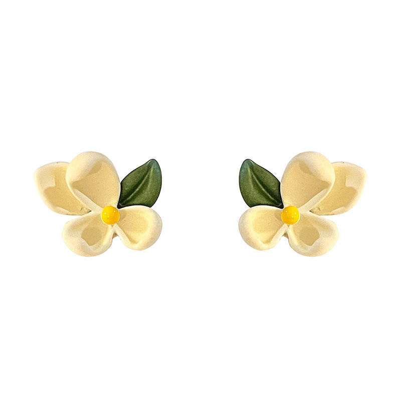 Cream Kuning Gardenia Manis Anting Desain Niche Anting Wanita