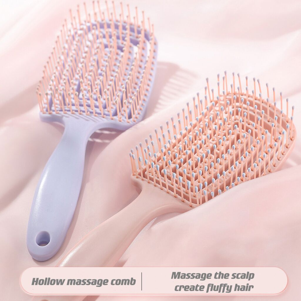 Sisir Pijat Melengkung Berongga Berbulu Keriting Styling Rambut Tinggi Top Salon Hairstyling Tool