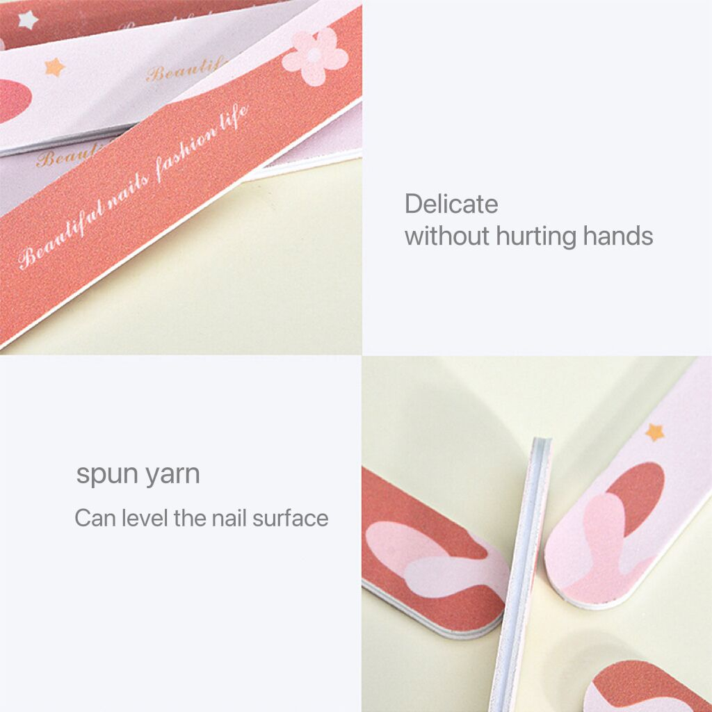 2 Pcs Dua Sisi Kikir Poles Alat Kuku Nail File Polishing Alat Profesional Perawatan Kuku Perempuan