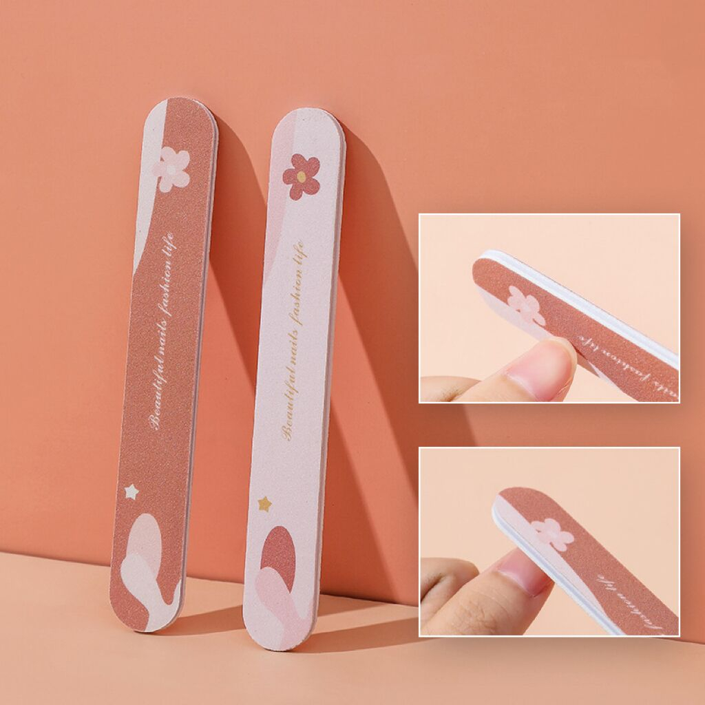 2 Pcs Dua Sisi Kikir Poles Alat Kuku Nail File Polishing Alat Profesional Perawatan Kuku Perempuan