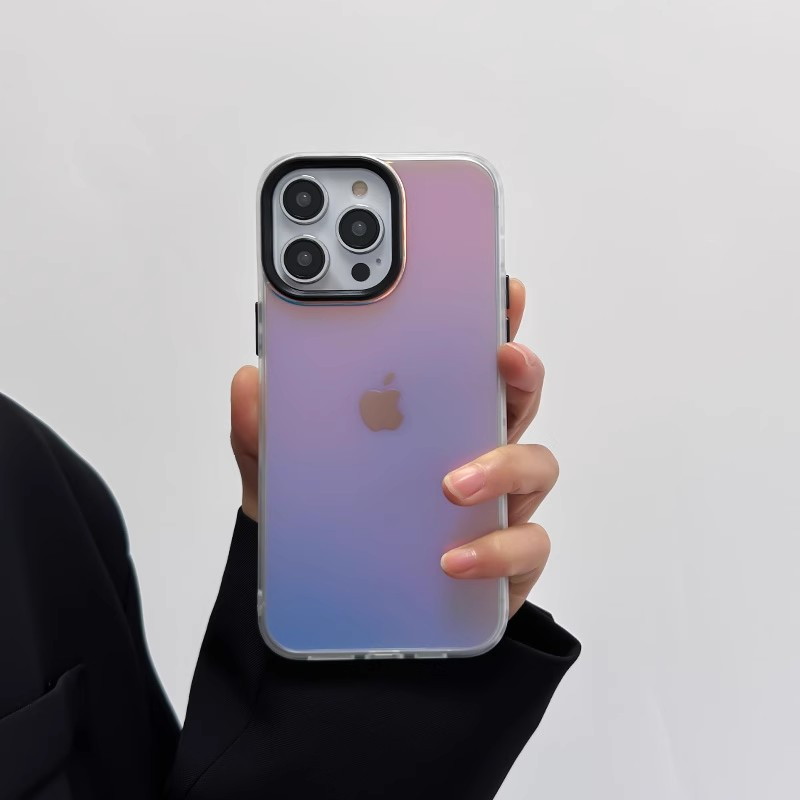 IPHONE Casing Matte Bening Anti Guncangan Gradasi Aurora Laser Mewah Untuk Iphone14 Pro Max14Plus13 Pro Max12 Pro Max11 Pro Max