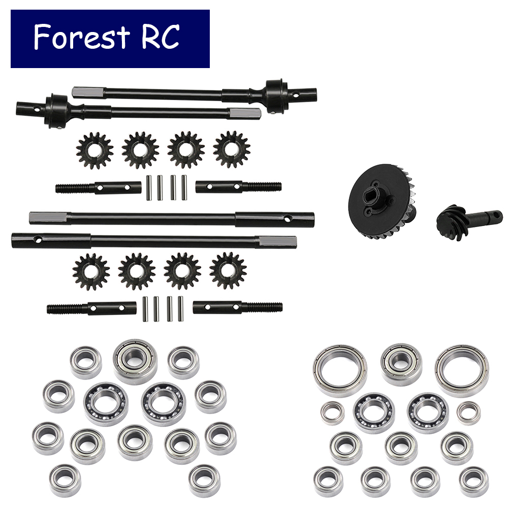 Forestrc SCX10 II Metal Aluminum Portal Axle Internal Drive Shaft Bearing Gear Set Hardened Steel fo