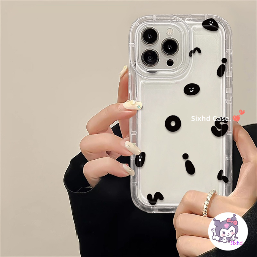 IPHONE Kompatibel Untuk Iphone14 13 12 11 Pro Max SE 2020 X Xr Xs Max8 7 6 6s Plus Bening Sederhana Surat Pasangan AirBag Case Lembut TPU Shockproof Cover Pelindung