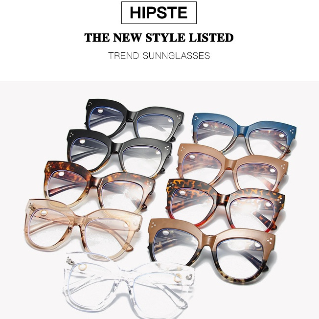 Retro anti-Cahaya Biru Kacamata Bingkai Besar Miding Kacamata Bingkai Kacamata Eropa Dan Amerika