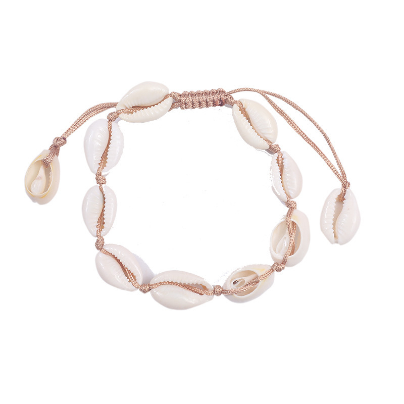 Gelang Shell Hadiah Ulang Tahun Wanita Kepang Adjustable Fashion Korea Handmate Grosir by Produsen