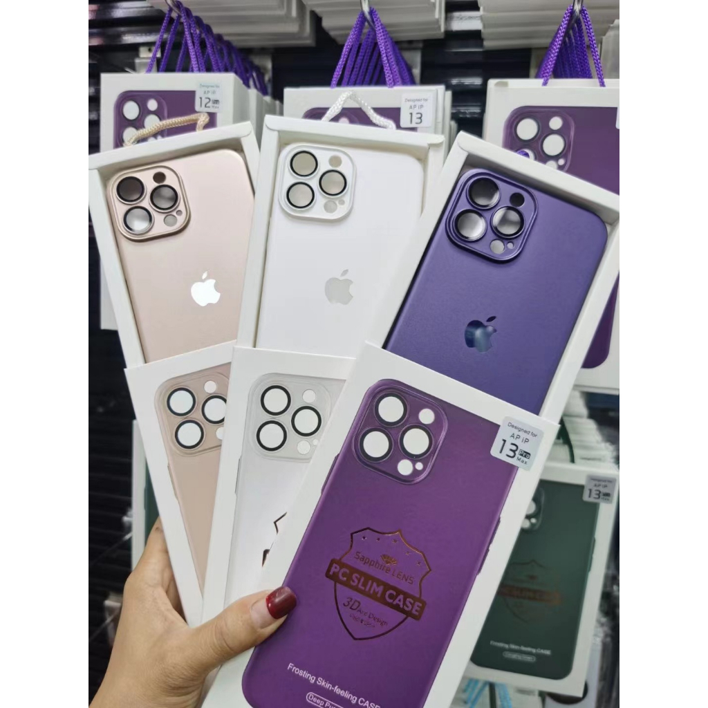 Kualitas Tinggi PC matte fingerprint proof Case iPhone 14pro Max 13pro Max12 Pro Max 11 Pro Max Dilengkapi Dengan Perlindungan film Lensa Tahan Debu mesh casing anti Jatuh