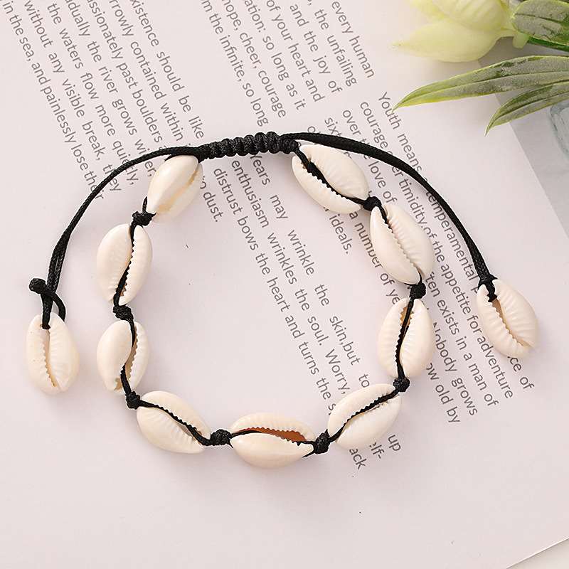 Gelang Shell Hadiah Ulang Tahun Wanita Kepang Adjustable Fashion Korea Handmate Grosir by Produsen