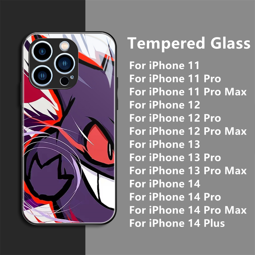 Dllencase Untuk iPhone 14 Pro Max14 Plus 13 12 11 Bahan Kaca Tempered Case Casing Cover Pelindung Kamera C322 C323